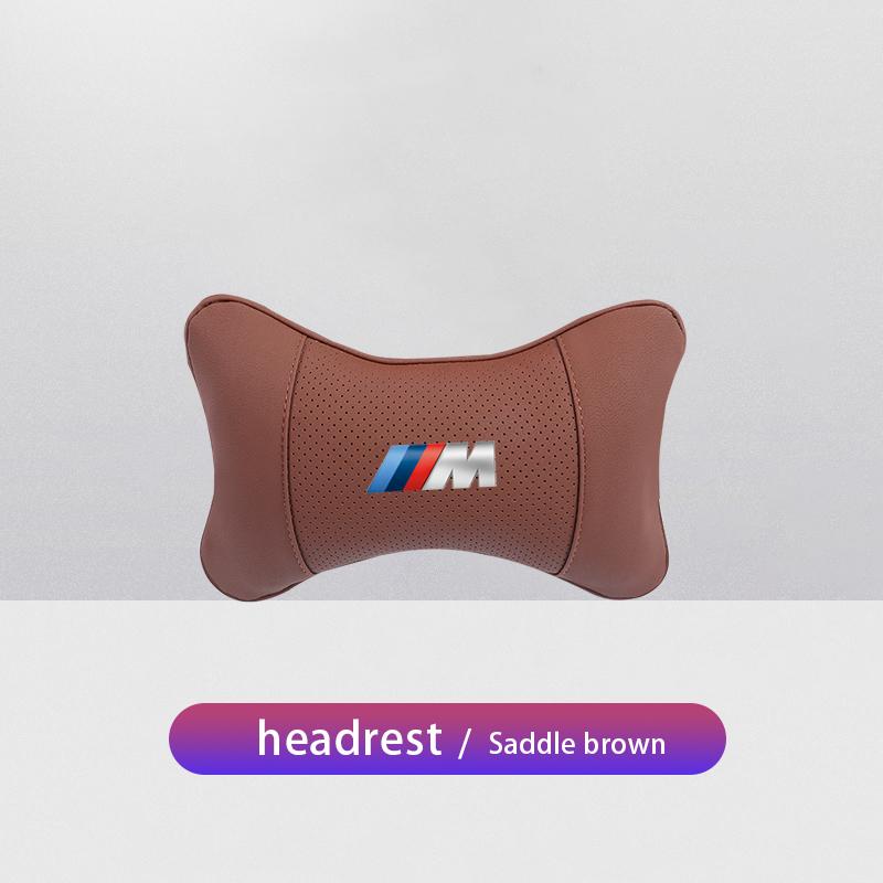 NAZF2 keychain High-quality Leather Car Seat Headrest Memory Foam Comfort Pillow Auto Interior For BMW M Logo E46 E53 E93 X5 E92 E9E53