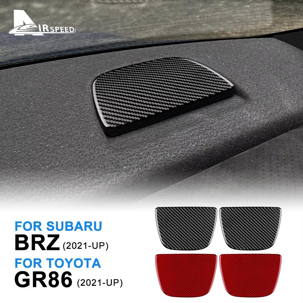For Subaru BRZ Toyota GR86 2021 2022 2023 2024 Real Soft Carbon Fiber Interior Trim Car Rear Seat Top Cover Sticker Accessories