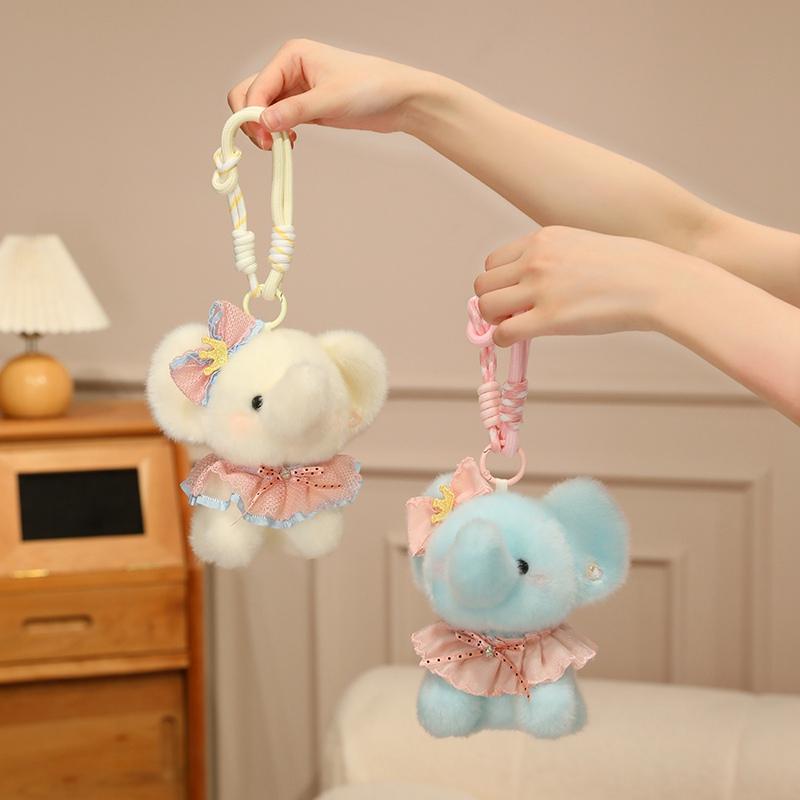 1pc 16cm Soft Colour Elephant Plushie Stuffed Animals Pink Blue Grey Elephants Hug Doll Toys for Kids Birthday Gift