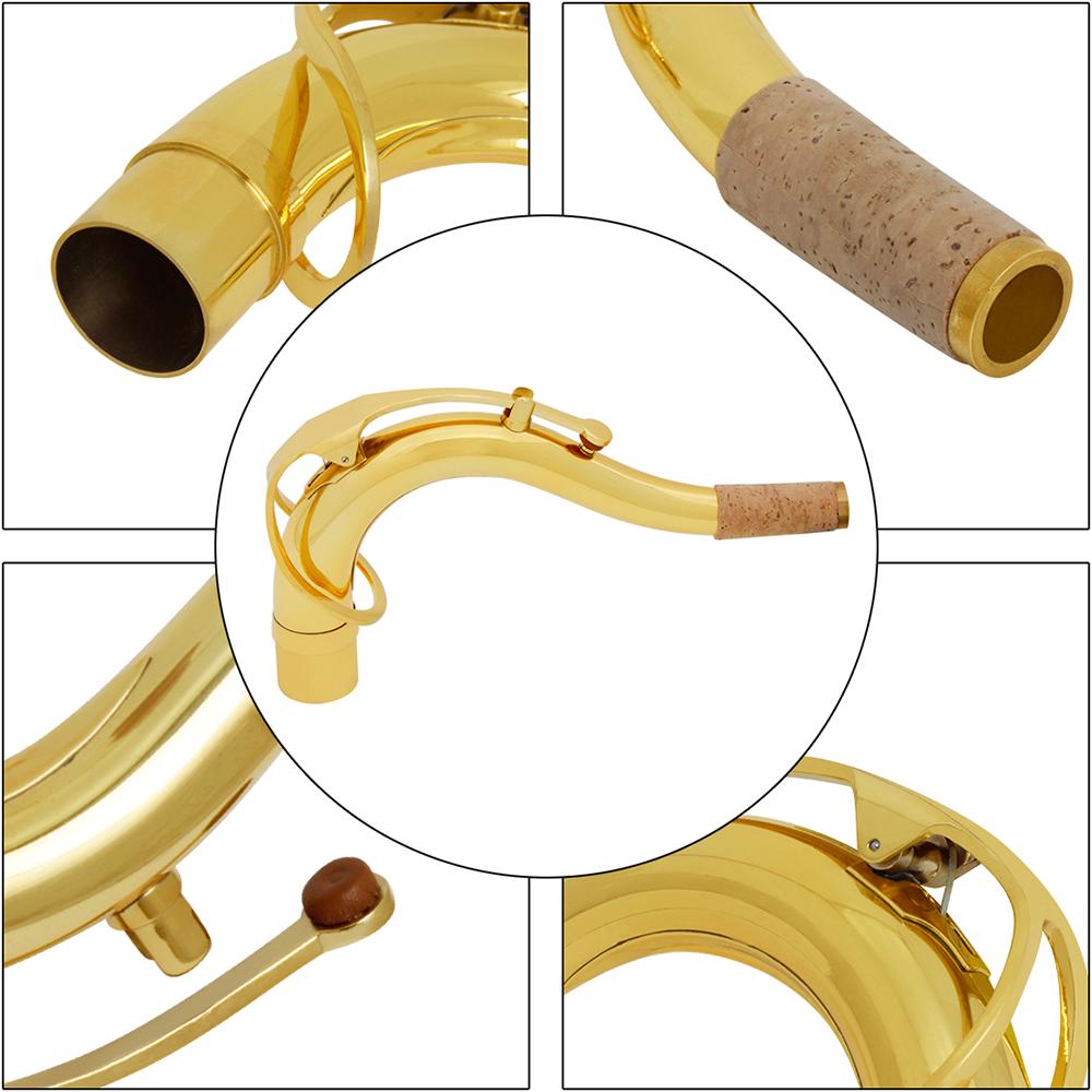 Brass Tenor Saxophone Sax Bend Neck 27.8mm Saxophone Accessores Parts Gold