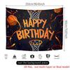 High-definition printed 2D flat banner, suitable for basketball-themed birthday celebration events.XY
