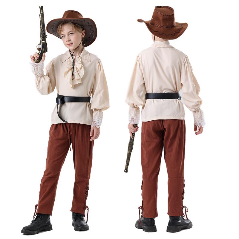 Мужской костюм пирата и рубашка с рюшами в стиле Ренессанс для Хэллоуина