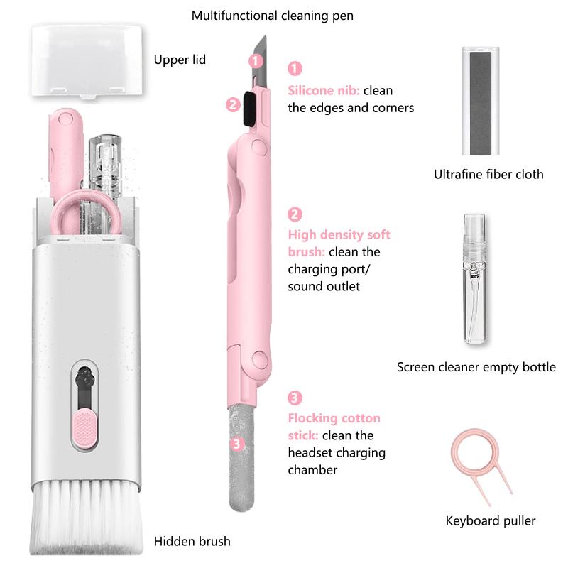 7 в 1 набор для чистки клавиатуры, многофункциональная электронная щетка для чистки, инструменты для ПК, монитора, телевизора, телефона