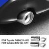 Car Exhaust Extension Pipe For Subaru BRZ Toyota GR86 2021 2022 2023 2024 2025 Stainless Steel Exhaust Tip Accessories Decor 2PC