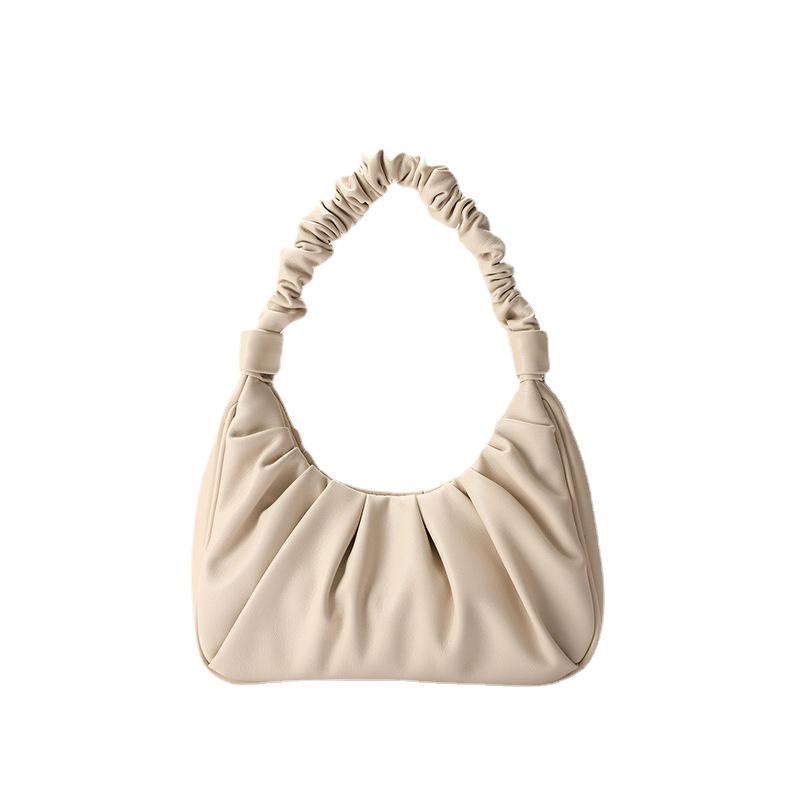 2025 Summer Pleated Cloud Baguette Underarm Bag – Stylish Dumpling Bag for Women