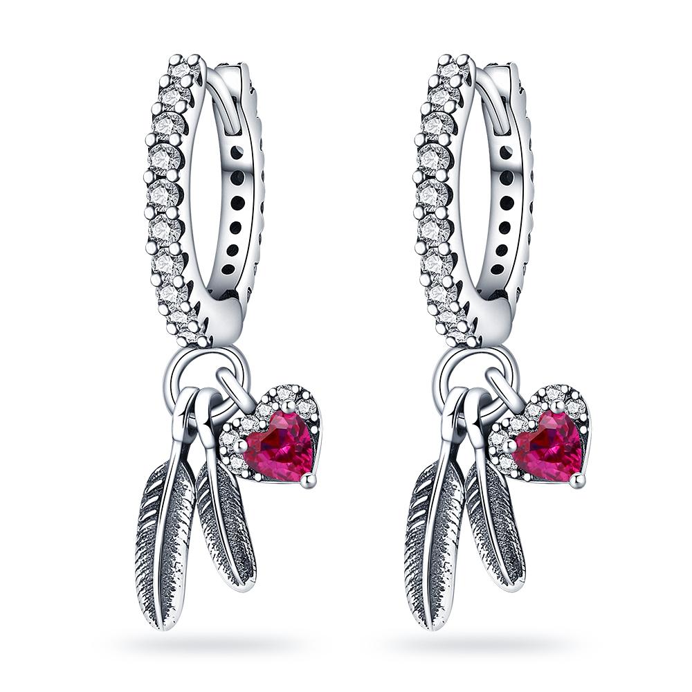 Orstarry 925 Silver Sparkling Wings Earrings Original Jewelry Drop Earrings Women Jewelry Party Trendy Anniversary Gift