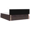 Ottoman Bed with Mattresses & LEDs Dark Brown 180x200 cm Fabric