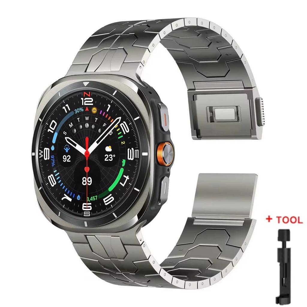 Магнитная застежка Ремешок для Samsung Galaxy Watch 7 Ultra 47 мм Ремешок из нержавеющей стали для Samsung Watch 7 Ultra 47 мм Металлический ремешок