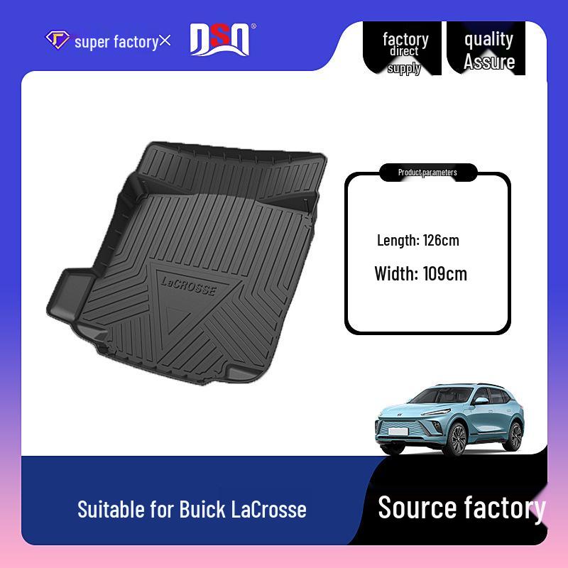Всесезонный коврик в багажник для Buick LaCrosse 2009-2025: Водонепроницаемый, Нескользящий, Износостойкий