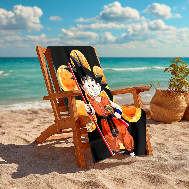 1Pc Dragon Ball Adventure Beach Towel, Quick Dry, Multi-Use for Beach Pool Gym Yoga Home Travel, Christmas, Halloween, Xmas Gift S929381