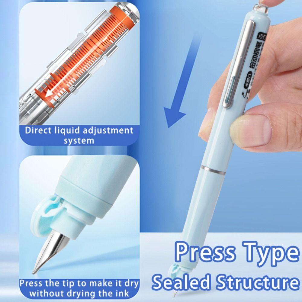Fine Nib Fountain Pen Press Type Calligraphy Wriiting Pen New Erasable Pen School Office