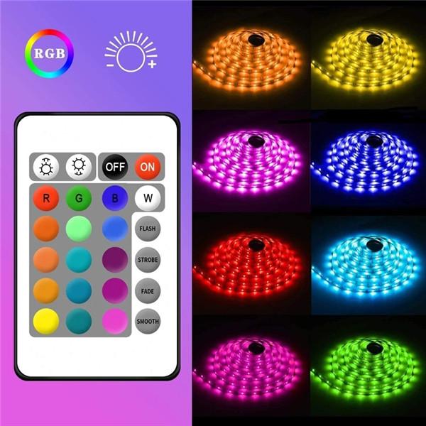 15M 10M 5M Светодиодная лента RGB USB Гибкая лампа Лента Диод 28350 5050RGB Кабель Bluetooth Управление DC 5 В Настольный экран ТВ Фоновое освещение