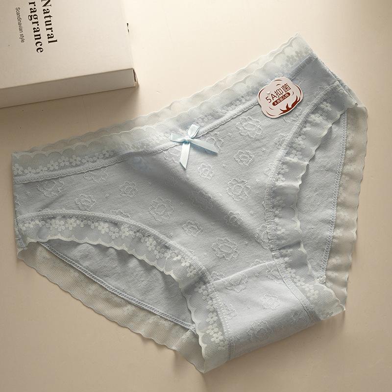 Women's Panties Antibacterial Breathable Underwear Jacquard Comfortable Plus Size Medium Waisted Triangles Panty