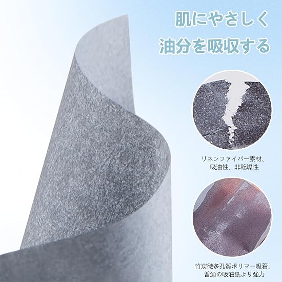 ADOFUN Oil Blotting Paper [300 Sheets] Oil Absorbing Sheets with Mirror, Large Size, Puff-Applicator