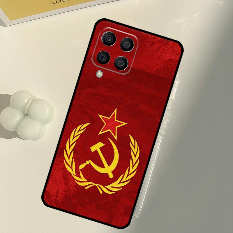 Red Soviet Union USSR Flag For Samsung Galaxy M33 M13 M14 M12 M32 M52 M31 M55 M15 M11 M21 M35 M53 M34 M54 M06 M16 Case