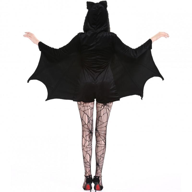 Plus Size Halloween Bat Costume Women Cosplay Vampire Stage Party Outfit