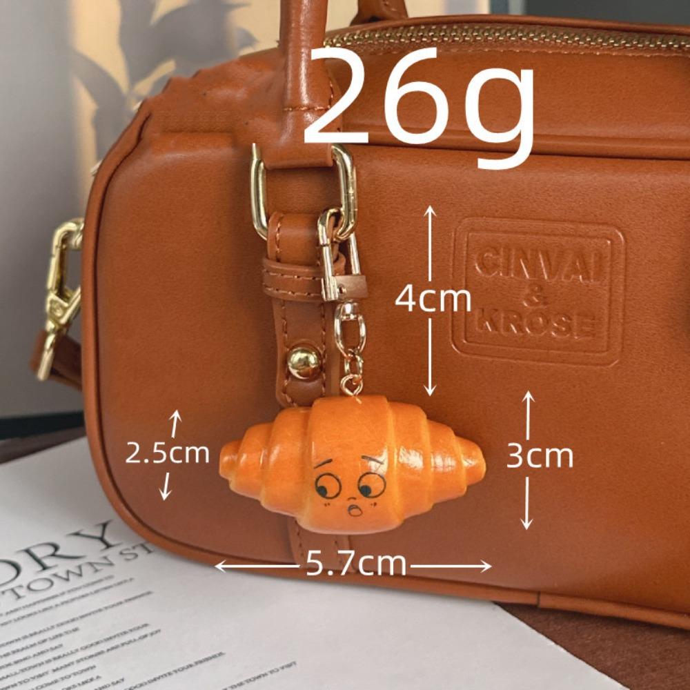 Bagel Simulated Food Key Chain Keyring Croissant Bag Accessory  Backpack Decor
