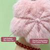 Cute Cherry Blossom Fluffy Plush Keychain, Soft Faux Fur Flower Bag Charm, Portable Key Pendant for Gift, Car Key Decor
