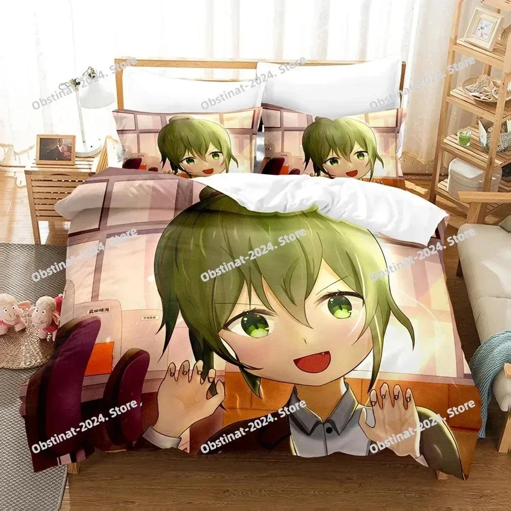 3D My Senpai Is Anoying Комплект постельного белья с принтом Постельное белье Комплект с наволочками Постель Мягкое Покрывало Мягкое Односпальное Двуспальное Queen Super King-Size Размерыd