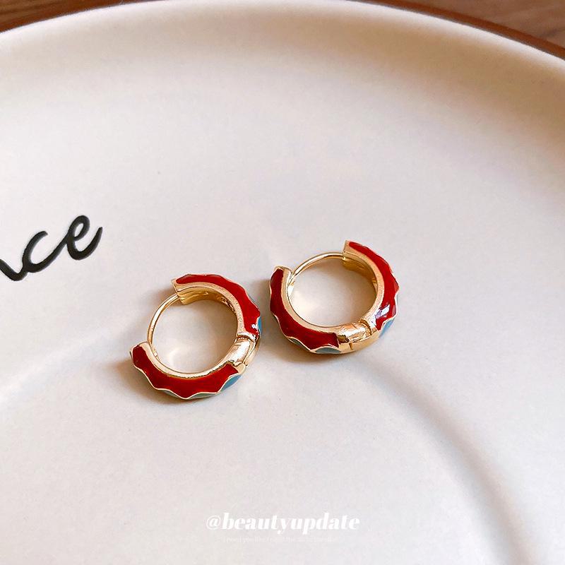 Серьги с бриллиантами Ankola Red Oil Drop: Универсальный, простой, легкий, роскошный, модный.