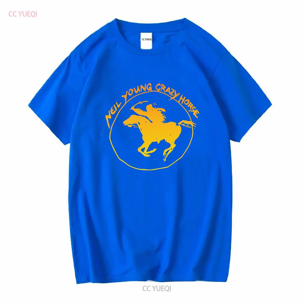 New Neil Young Crazy Horse Unisexs T Shirt S 5xl Long Or Short Sleeves Vintage Washed Stretched Graphic Slightly Homme Stylish