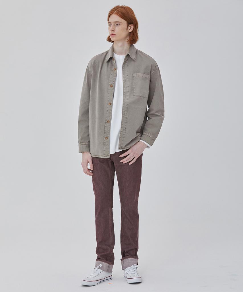 RYUL+WAI Denim Colored Selvedge Pants Wine