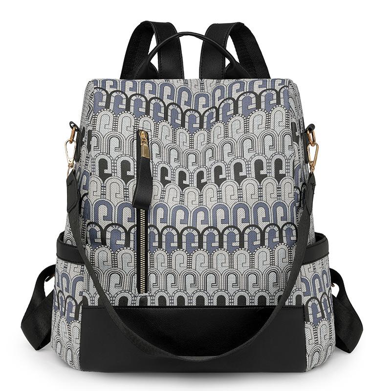 Рюкзак Anti-Theft, женский, большой емкости, мягкий кожаный рюкзак, контрастный цвет, многоцелевой, школьная сумка