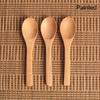 3 PCS DIY Soup Kitchen Jam Scoop Bamboo Spoon Wooden Cooking Utensil