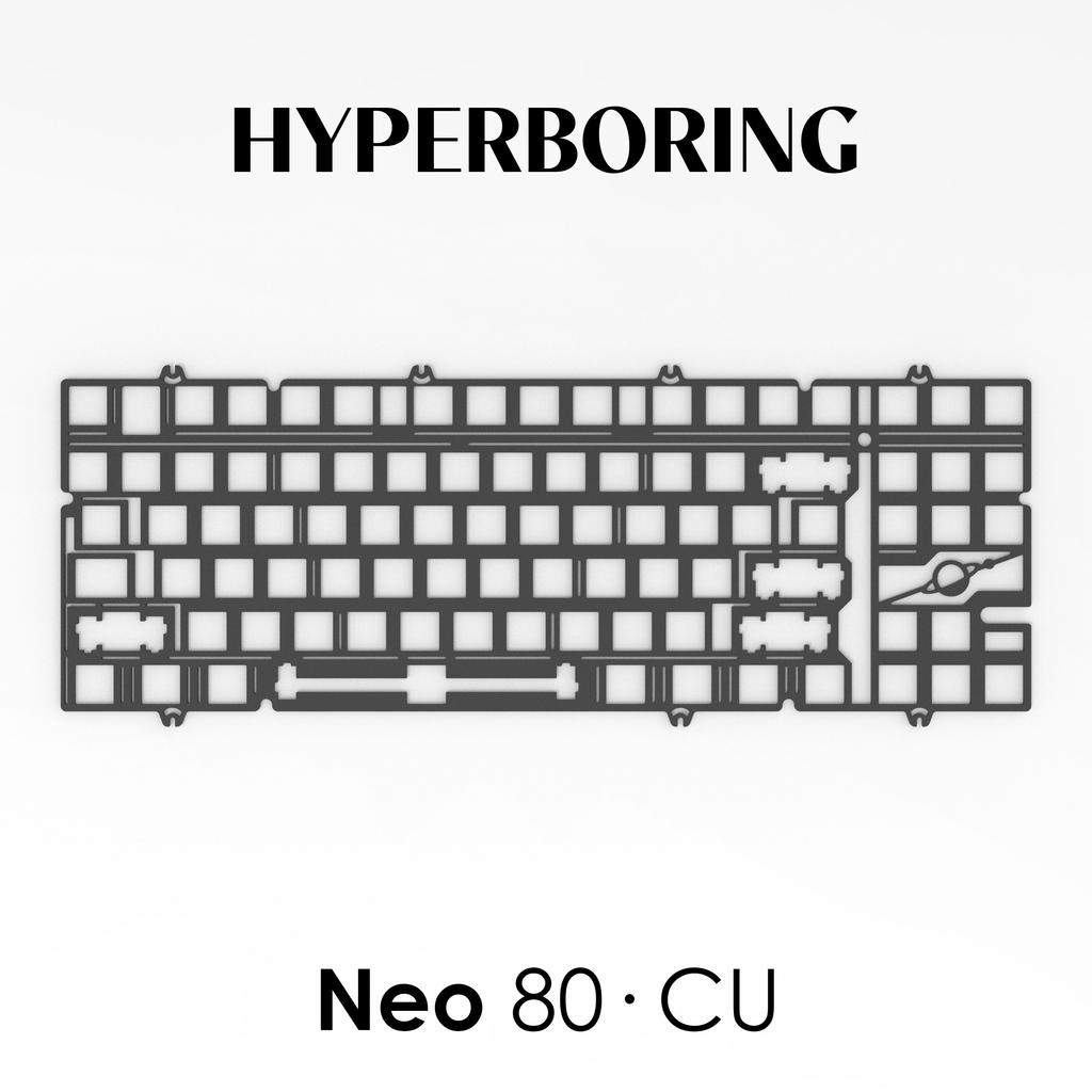 HYPERBORING Neo80CU Customized PBT Mechanical Keyboard Accessories PC PP PEI Aluminum Positioning Plate 102 Key