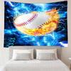 Flaming Football Artwork Tapestry Hanging for Bedroom,Livingroom, Playroom,Decor Art Room Wall Tapestry Holiday and Birthday Gifts