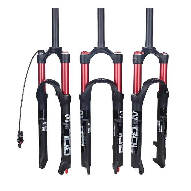 BOLANY MTB Suspension Rebound Adjustment Double Air Fork 26/27.5er/29er Inch Magnesium Alloy Quick Release Bicycle Parts