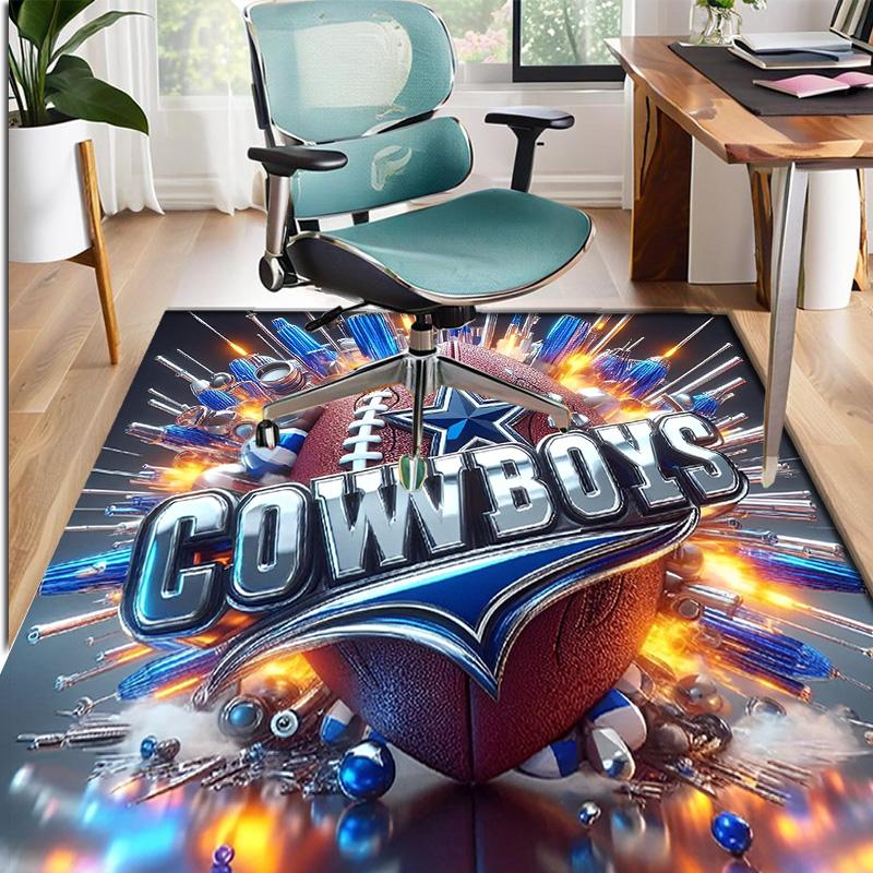 Dallas Cowboys Pattern Rug, Indoor/Outdoor Mat, for Picnic, Gameroom, Bedroom, Office, Living Room, Home Decor Carpet, Birthday Gift