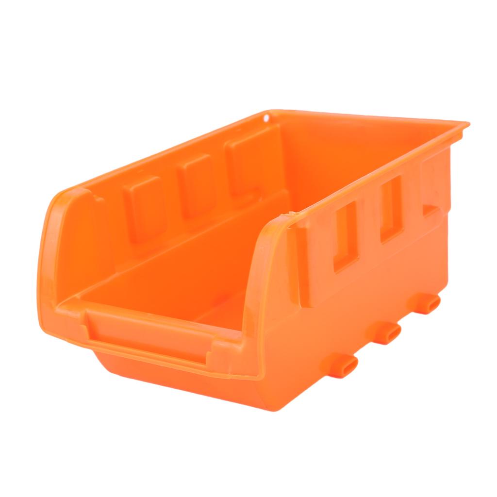 8 Stackable Bins, 3 Tracks Wall Mounted Storage Bin for Screws, Nuts, , Nails, Organize Small Hardware Parts, Sturdy PP Garage Storage Bin, Orang