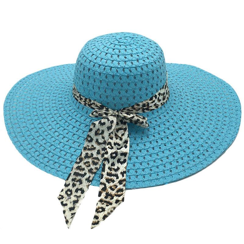 Женская пляжная шляпа, женская солнцезащитная кепка-дерби с широкими полями, флоппи-фолд, повседневная летняя соломенная шляпа от солнца