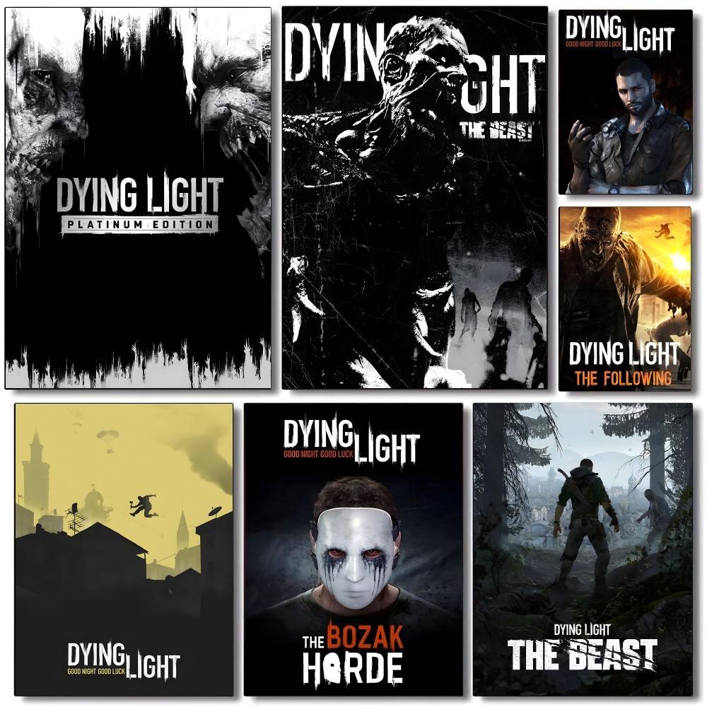 1 шт. Игровой плакат-наклейка D-Dying Light The Beast, водостойкая печать, настенное искусство для гостиной, спальни, домашнего декора