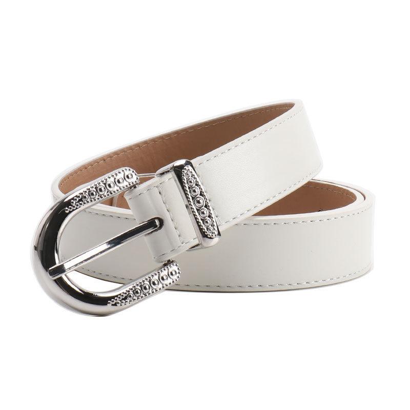 Simple Sophistication Pu Leather Belt With Metal Buckle For Fashionable Outfits