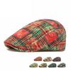 Мужской берет Британский винтажный клетчатый кепи с козырьком Женский хлопковый контрастного цвета кепи с козырьком