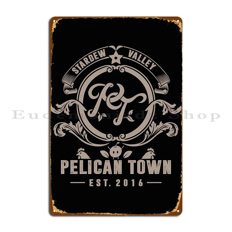 Stardew Valley Pelican Town Birtzemorg Metal Plaque Retro Garage Designing Customize Printing Tin Sign Poster