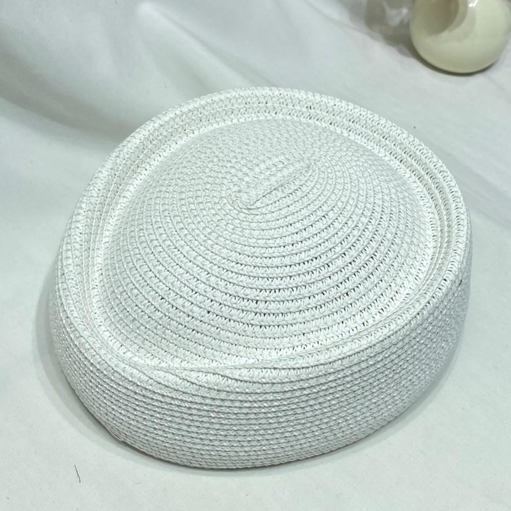 Elegant Flight Attendant Hat Teardrop Vintage Sun Hat Fashion Straw Beret Hat Cocktail Event