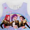 Детское платье для девочек с принтом персонажей из фильма POP Rumi Zoey Mira, без рукавов, с бантом, повседневное, для вечеринки, принцессы