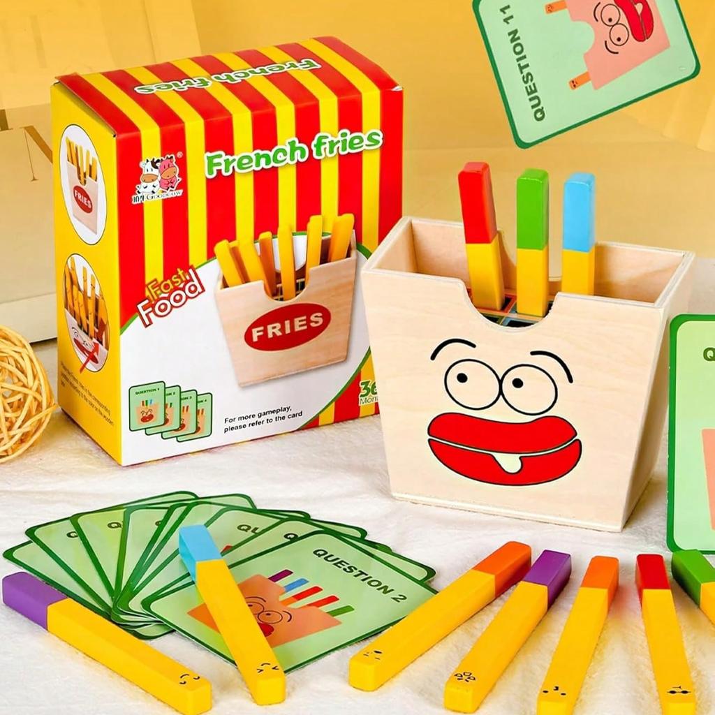 Деревянные игрушки для складывания гамбургеров и картофеля фри для детей, игрушки с имитацией еды, игрушки Монтессори для детей, дошкольные развивающие игрушки для развития мелкой моторики