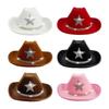 Rhinestone Summer Sun Hat Sparkling Kids Bucket Hat Cool Western Cowboy Hat  Dress-Up