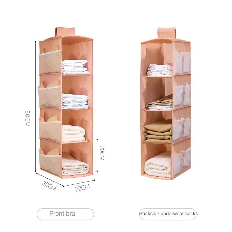 Multi-Layer Hanging Closet Organizer Hanging Bag/Shelf Foldable For Bra Storage Bag Socks Clothes Storage Organizer Hanging Bag