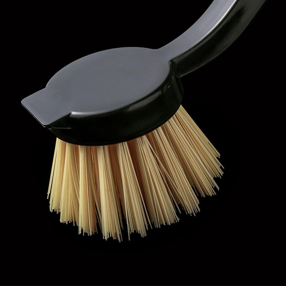 Безмасляная щетка для мытья посуды, черная, белая, с длинной ручкой, прочная щетка для чистки кастрюль