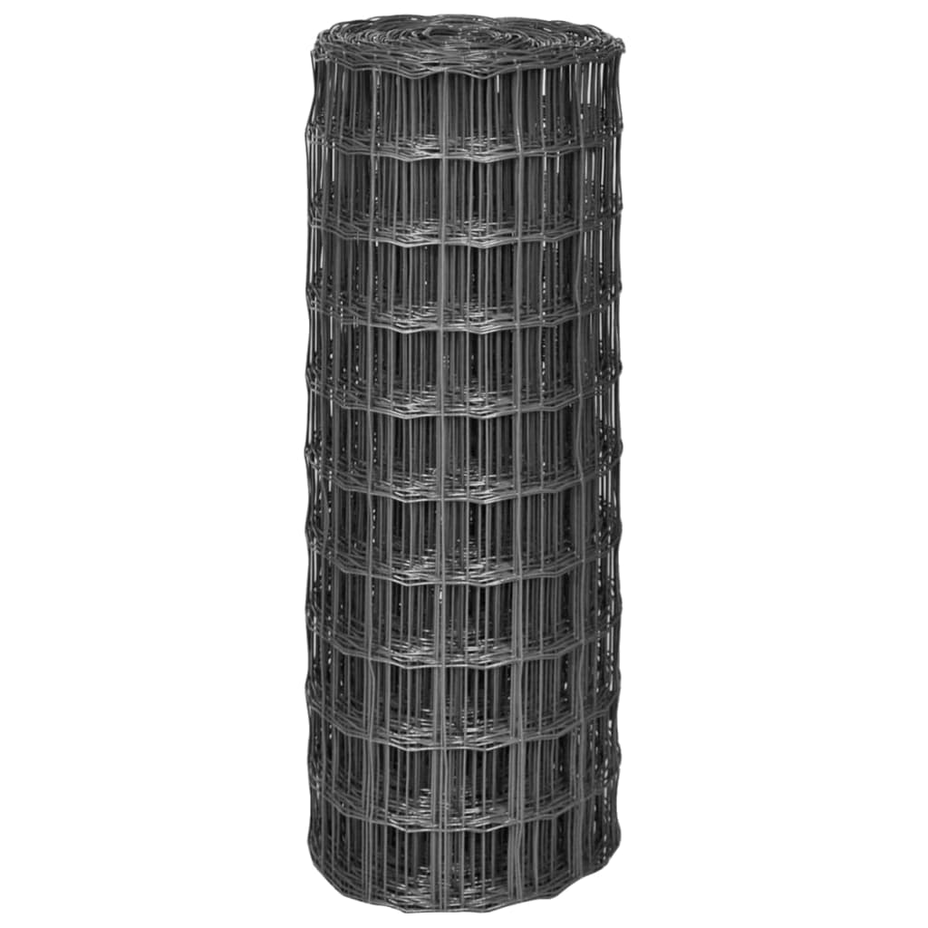 Vidaxl Euro Ogrodzenie, Stalowe, 25 X 1 M, Szare