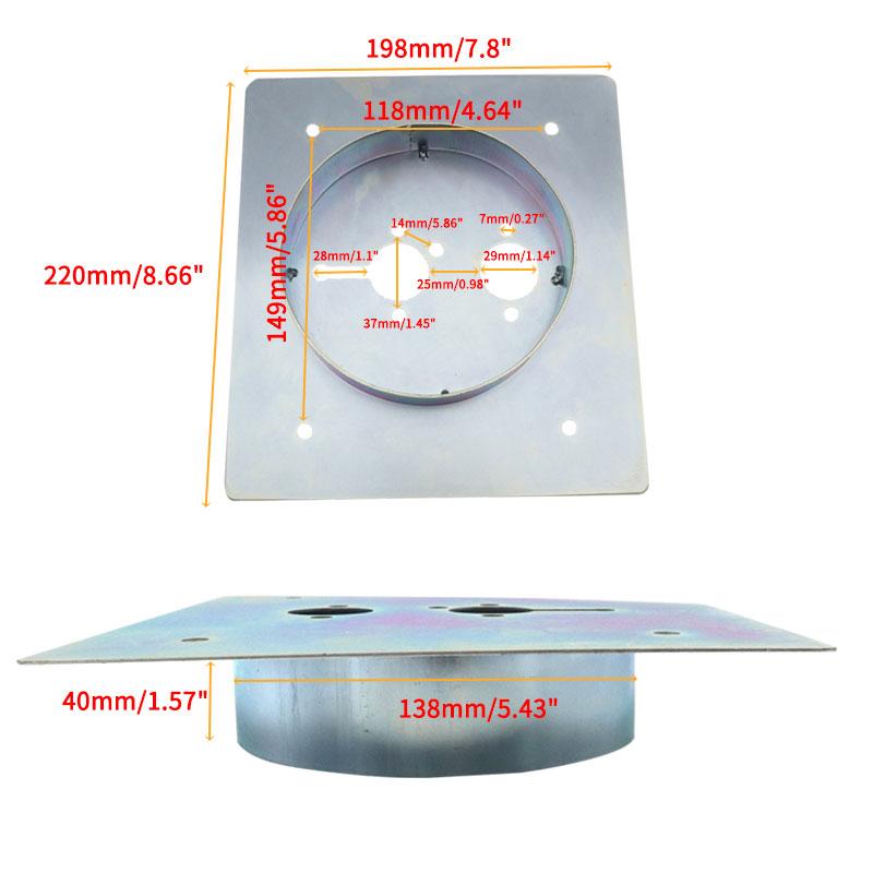 Дизельный стояночный обогреватель, монтажный кронштейн, напольная пластина, револьверная головка из нержавеющей стали, плоская глубина 30/40/60 мм для Eberspacher Webasto