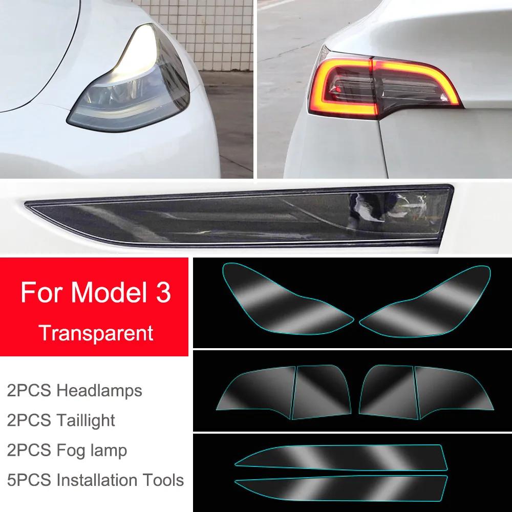Для Tesla Model 3 YSX TPU Blackened Headlight Paillight Foglight Protective Film Headlight Pills Changeing Color
