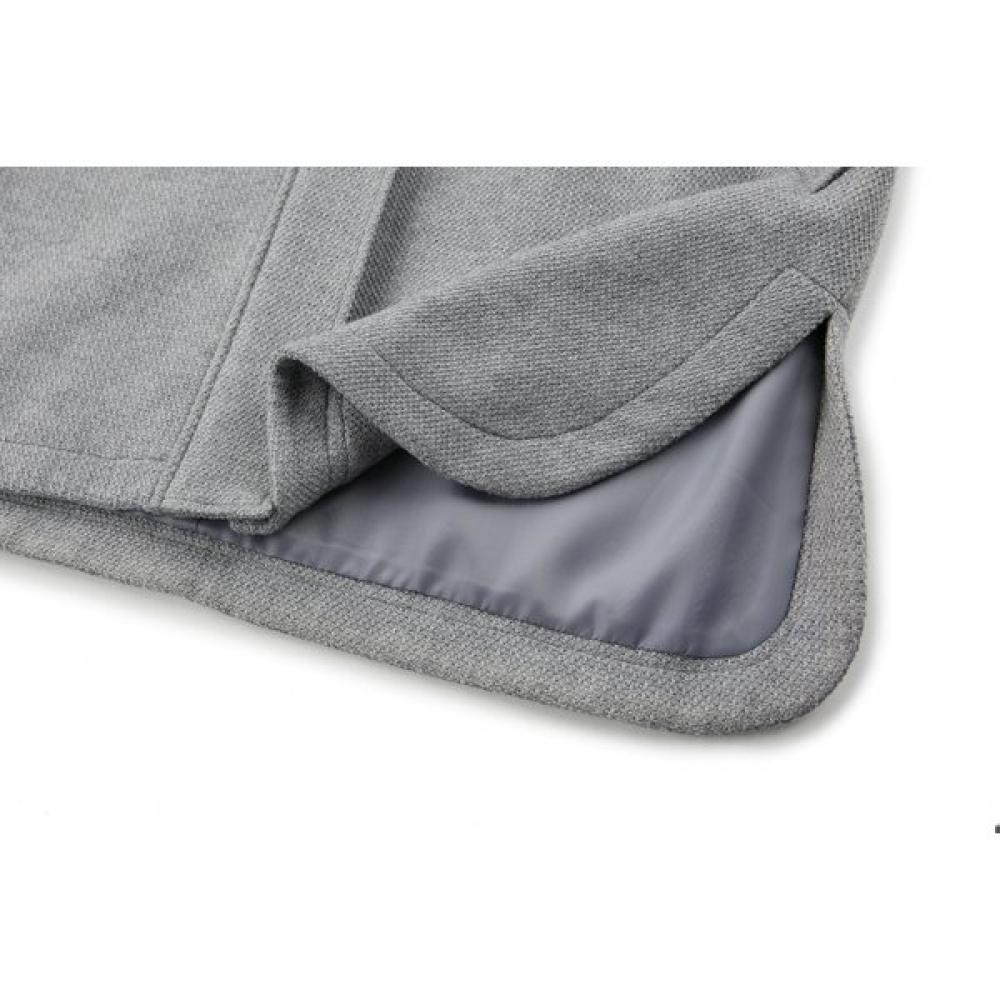 Furina Cashmere Hooded Zip Light Half Coat