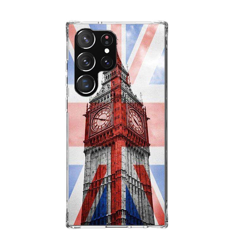 Union Jack England UK Flag Case Phone Cover for Samsung Galaxy S24 S25 Ultra S23 Plus S22 + S21 S20 FE S10 S25 Edge Trend Fundas