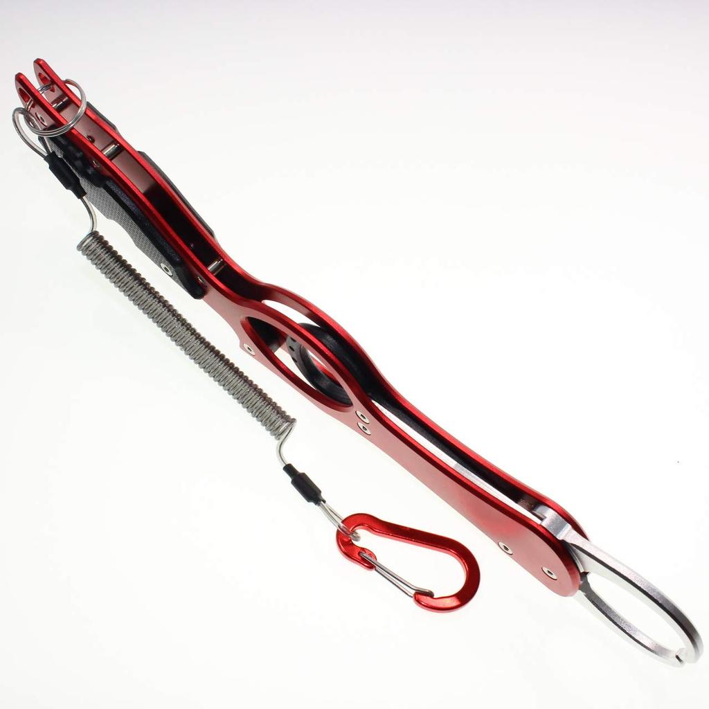 1091 Fish Lightweight Aluminum Fish Long Gun Grip (Iregui) Grip, Grip, Reach, (Red (Resin Trigger))